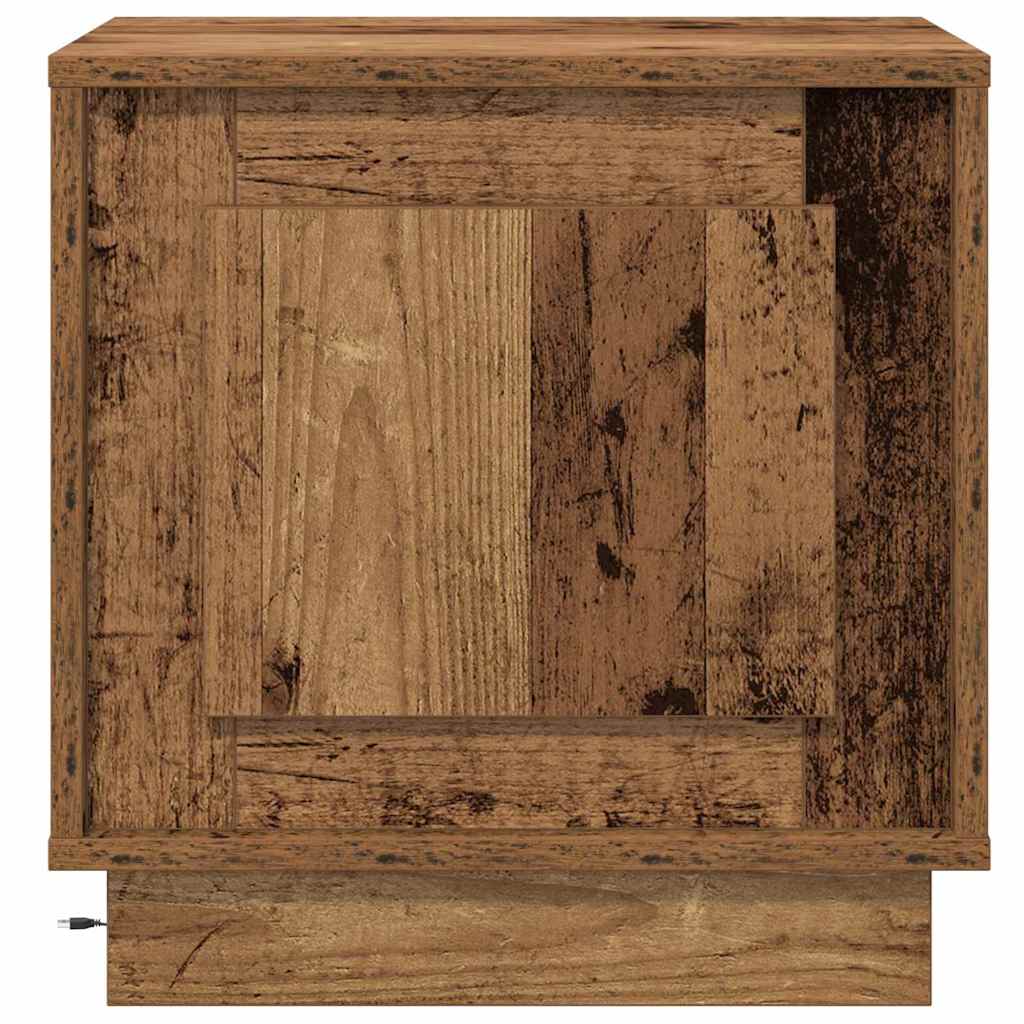 Nachttisch mit Altholz 44 x 34.5 x 45 cm Holzwerkstoff