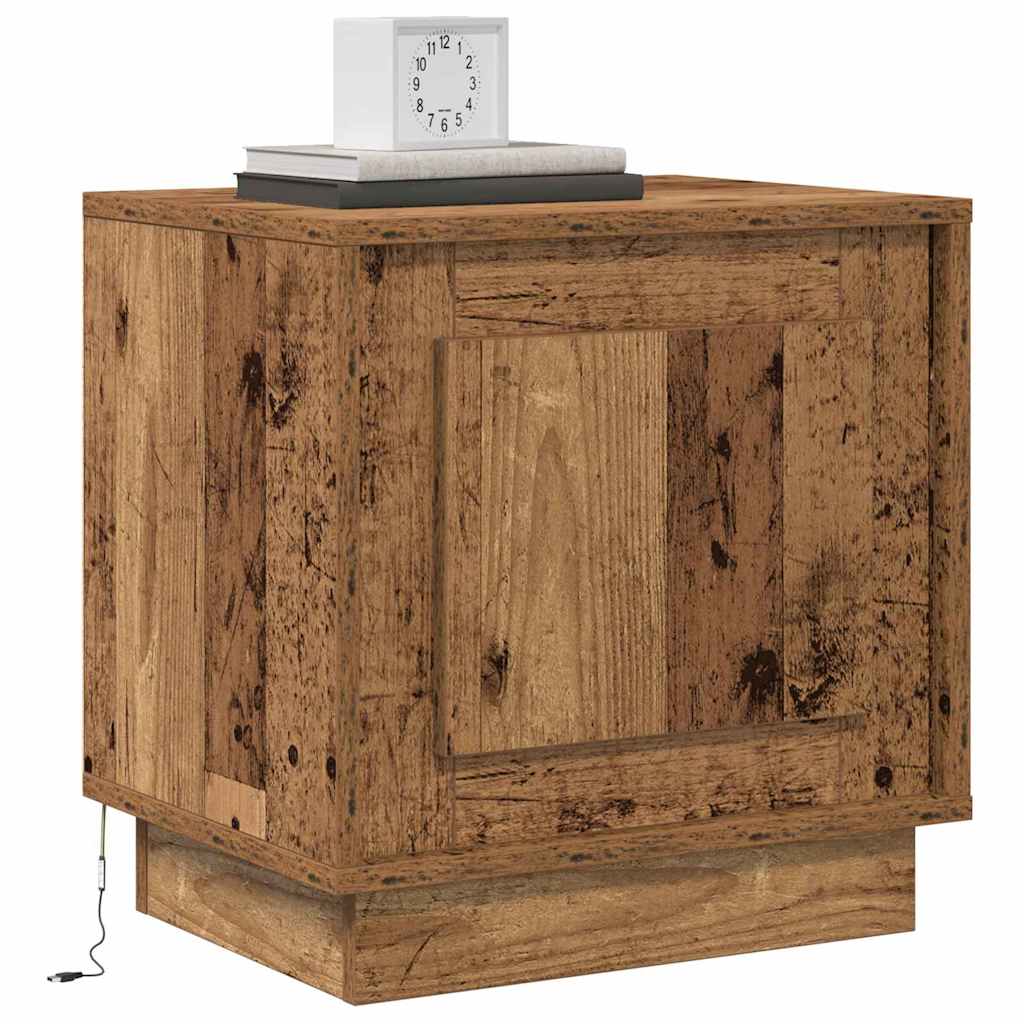 Nachttisch mit Altholz 44 x 34.5 x 45 cm Holzwerkstoff