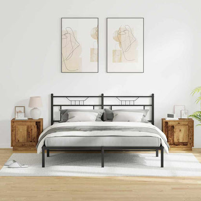 Nachttisch mit 2 pcs Altholz 44 x 34.5 x 45 cm Holzwerkstoff