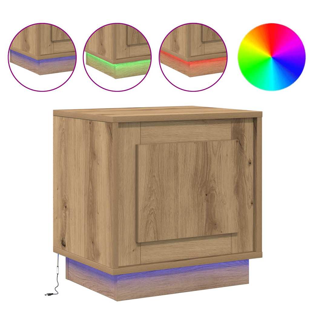 Nachttisch mit Artisan Eiche 44 x 34.5 x 45 cm Holzwerkstoff