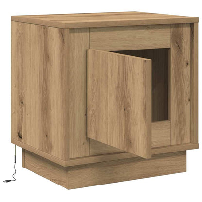 Nachttisch mit 2 pcs Eiche handwerklich 44 x 34.5 x 45 cm