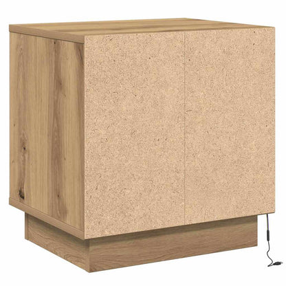 Nachttisch mit 2 pcs Eiche handwerklich 44 x 34.5 x 45 cm