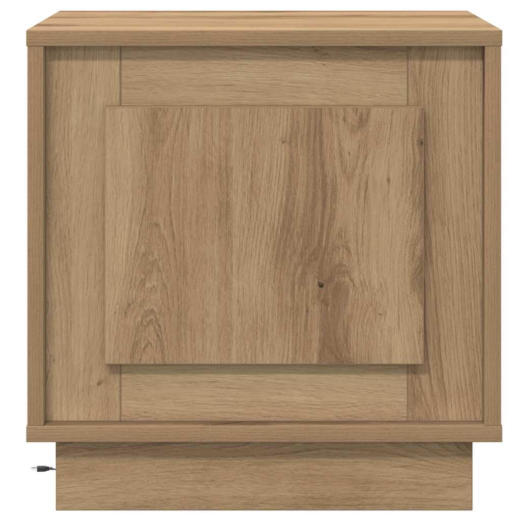 Nachttisch mit 2 pcs Eiche handwerklich 44 x 34.5 x 45 cm