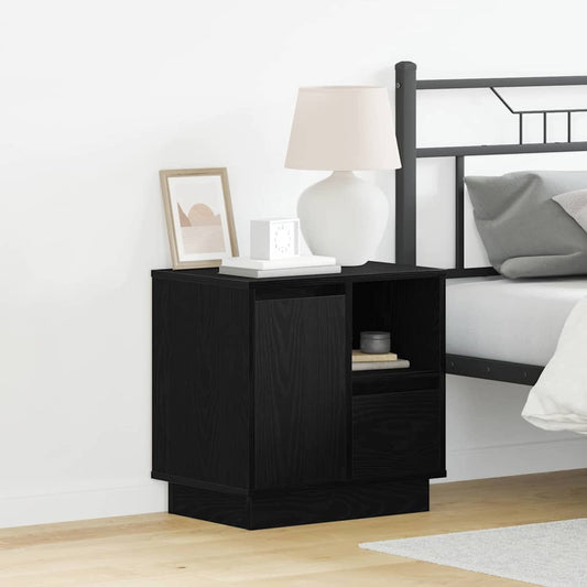 Nachttisch mit 2 pcs Schwarz 50 x 34,5 x 50 cm Holzwerkstoff