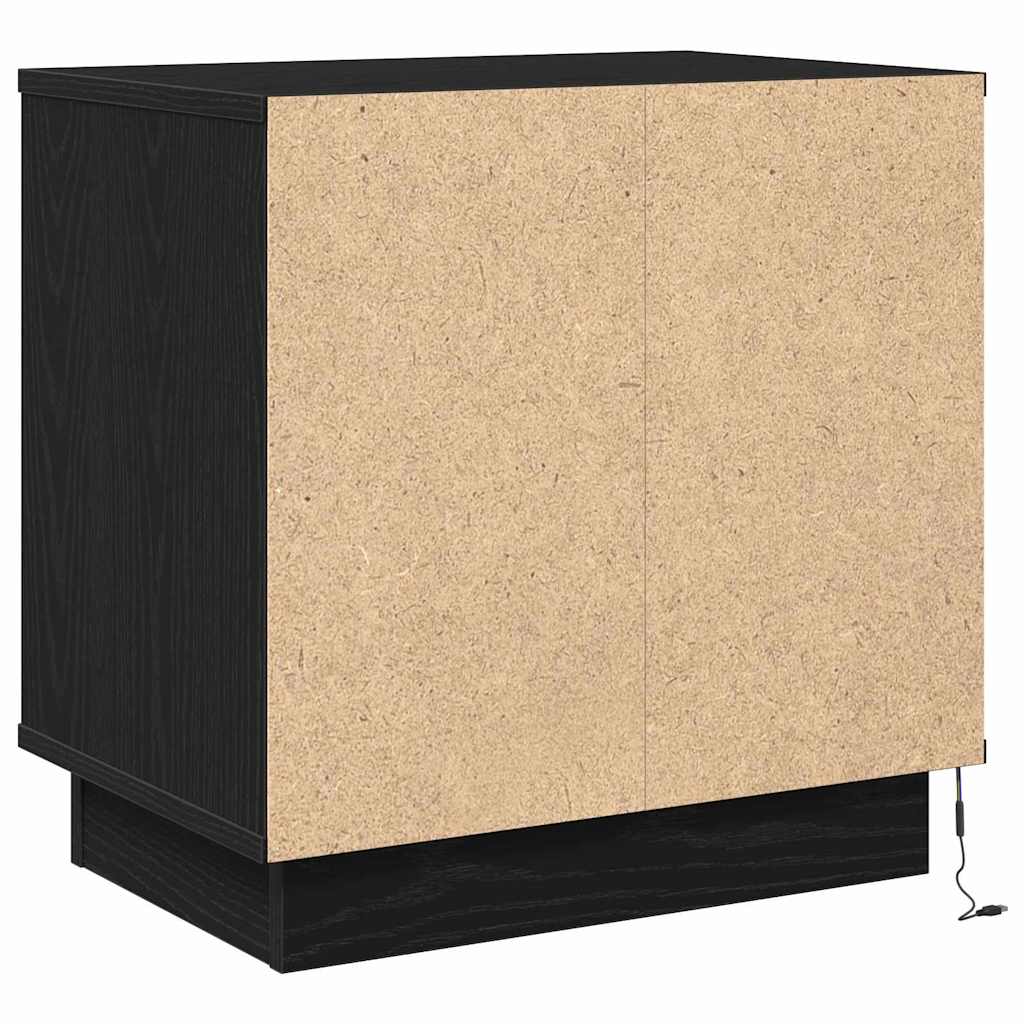 Nachttisch mit 2 pcs Schwarz 50 x 34,5 x 50 cm Holzwerkstoff