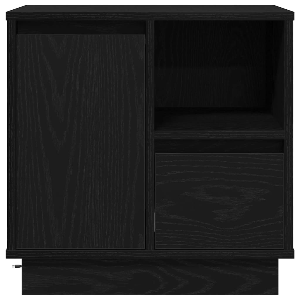 Nachttisch mit 2 pcs Schwarz 50 x 34,5 x 50 cm Holzwerkstoff