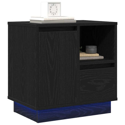 Nachttisch mit 2 pcs Schwarz 50 x 34,5 x 50 cm Holzwerkstoff