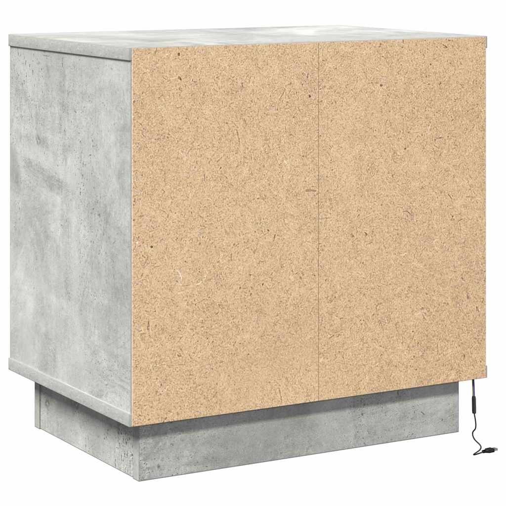 Nachttisch mit Betongrau 50 x 34,5 x 50 cm Holzwerkstoff