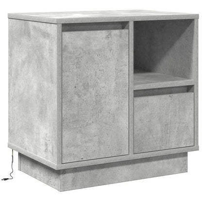 Nachttisch 2 pcs Beton Grau 50 x 34,5 x 50 cm Holzwerkstoff