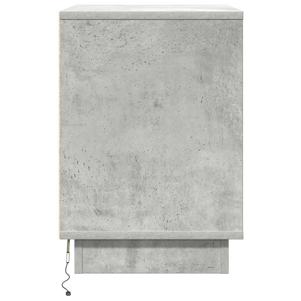 Nachttisch 2 pcs Beton Grau 50 x 34,5 x 50 cm Holzwerkstoff