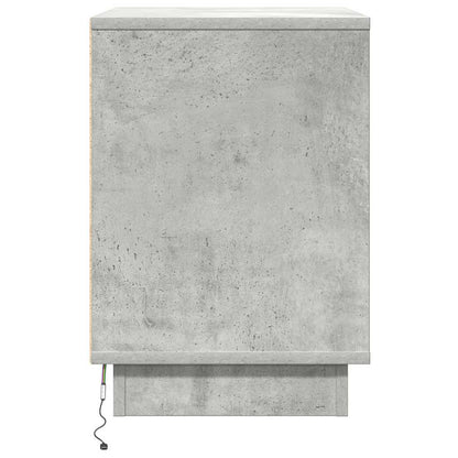 Nachttisch 2 pcs Beton Grau 50 x 34,5 x 50 cm Holzwerkstoff