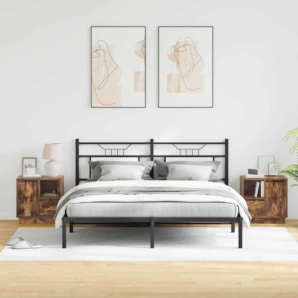 Nachttisch 2 pcs Geräucherte Eiche 50 x 34,5 x 50 cm