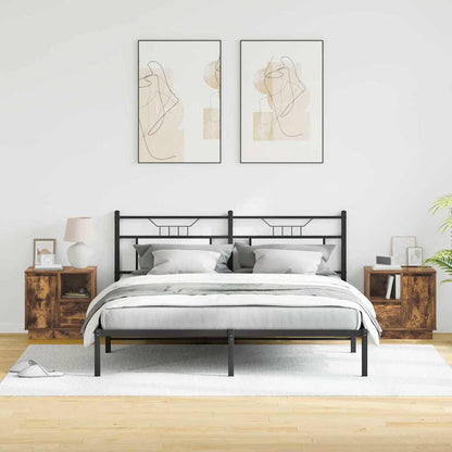 Nachttisch 2 pcs Geräucherte Eiche 50 x 34,5 x 50 cm