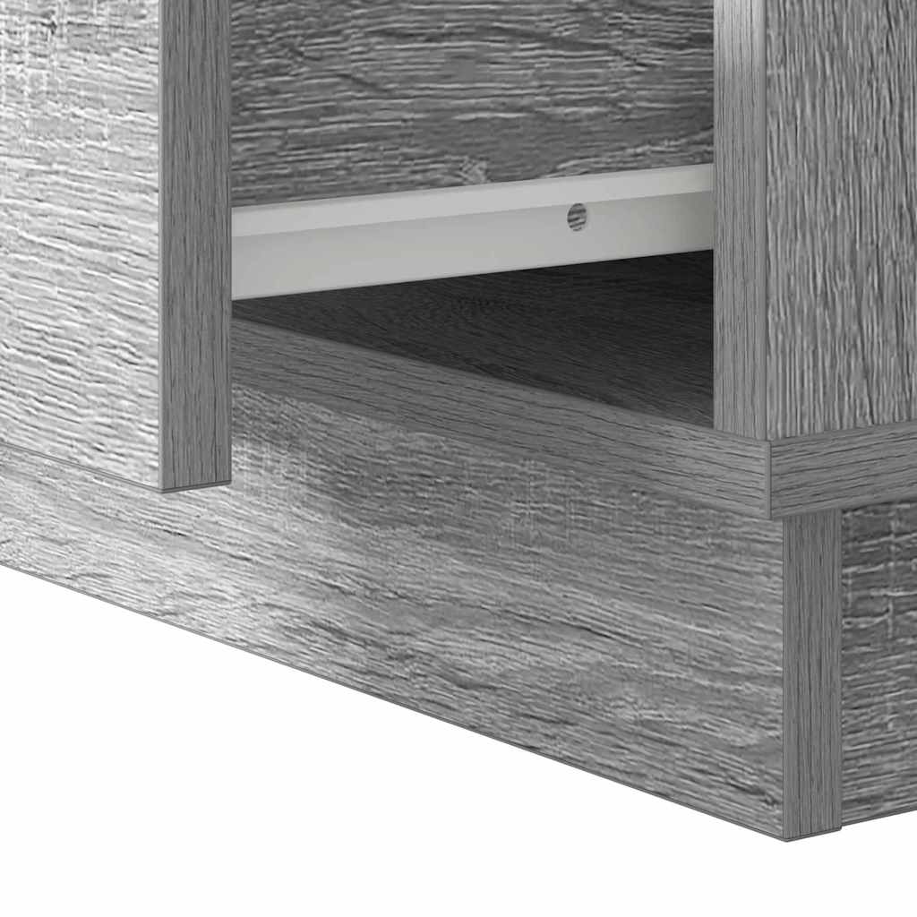 Nachttisch mit Schubladen Grau 50 x 34,5 x 50 cm Holzwerkstoff