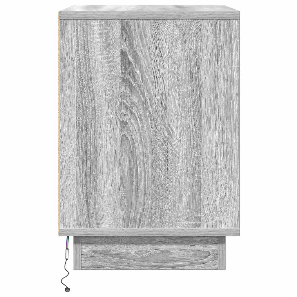 Nachttisch mit Schubladen Grau 50 x 34,5 x 50 cm Holzwerkstoff