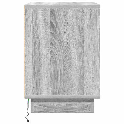 Nachttisch mit Schubladen Grau 50 x 34,5 x 50 cm Holzwerkstoff