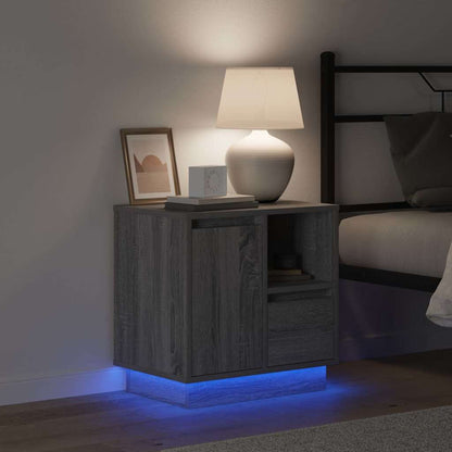 Nachttisch 2 pcs Grau 50 x 34,5 x 50 cm Holzwerkstoff