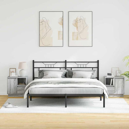 Nachttisch 2 pcs Grau 50 x 34,5 x 50 cm Holzwerkstoff