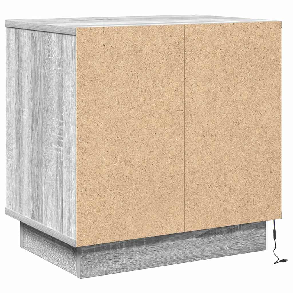Nachttisch 2 pcs Grau 50 x 34,5 x 50 cm Holzwerkstoff