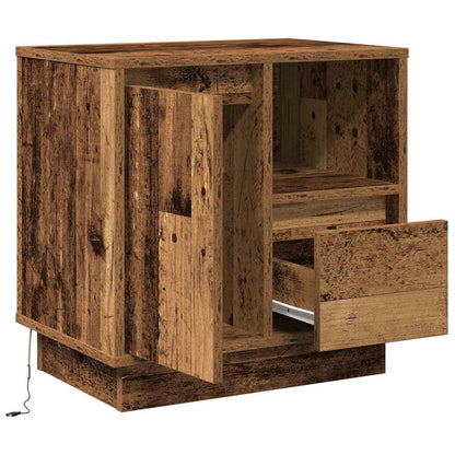 Nachttisch mit 2 pcs Altholz 50 x 34,5 x 50 cm Holzwerkstoff