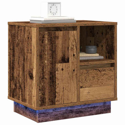 Nachttisch mit 2 pcs Altholz 50 x 34,5 x 50 cm Holzwerkstoff
