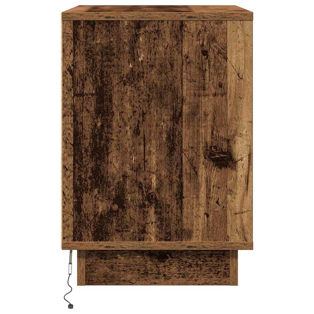 Nachttisch mit 2 pcs Altholz 50 x 34,5 x 50 cm Holzwerkstoff