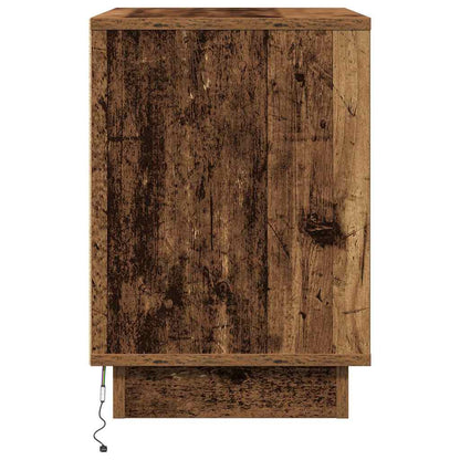 Nachttisch mit 2 pcs Altholz 50 x 34,5 x 50 cm Holzwerkstoff