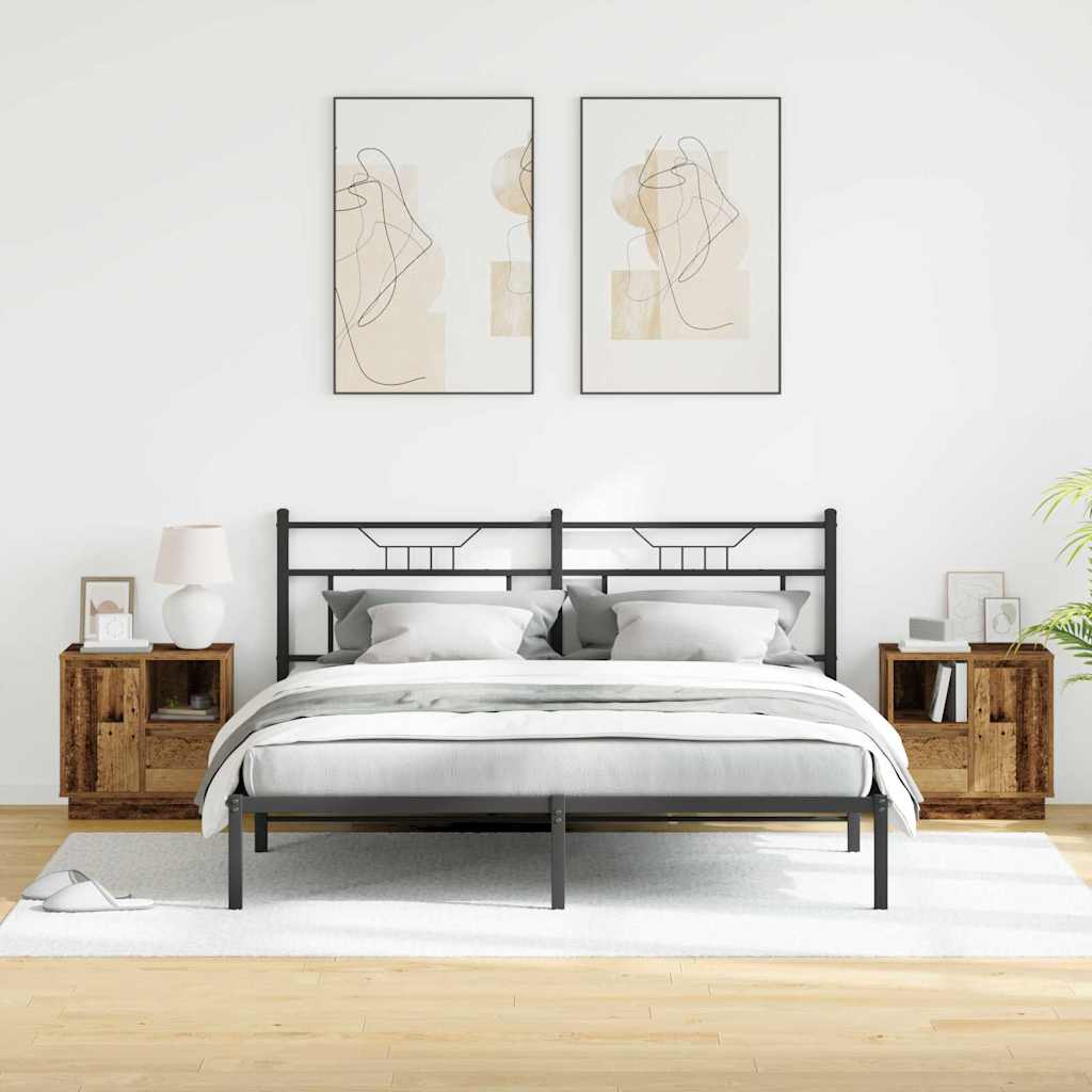 Nachttisch 2 pcs Altholz 50 x 34,5 x 50 cm Holzwerkstoff