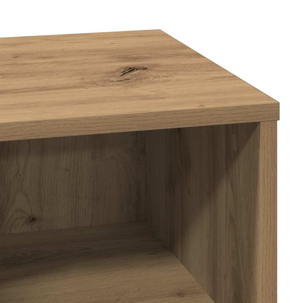 Nachttisch mit 2 pcs Eiche handwerklich 50 x 34,5 x 50 cm