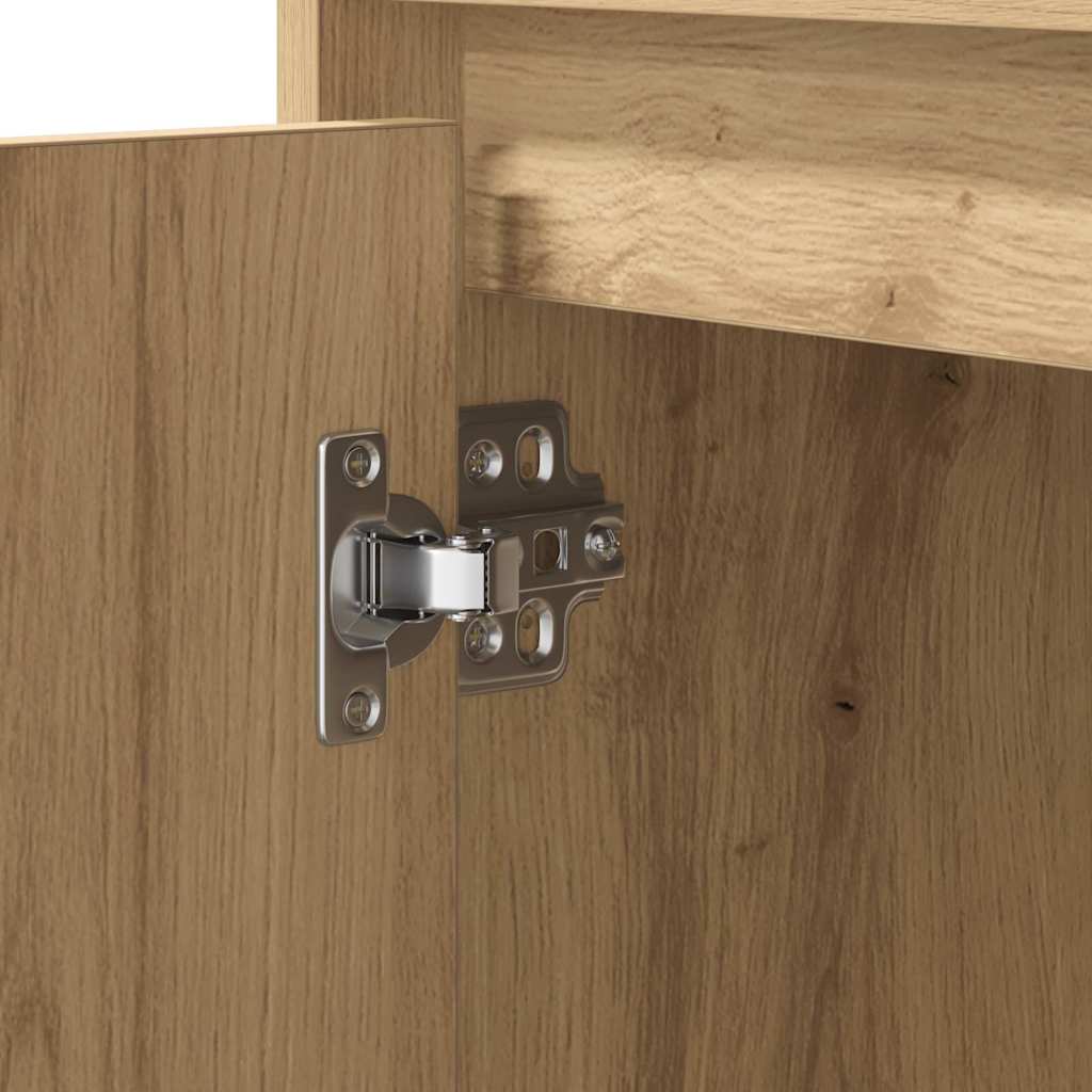 Nachttisch mit 2 pcs Eiche handwerklich 50 x 34,5 x 50 cm