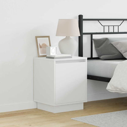 Nachttisch mit 2 pcs Weiß 39 x 34,5 x 50 cm Holzwerkstoff