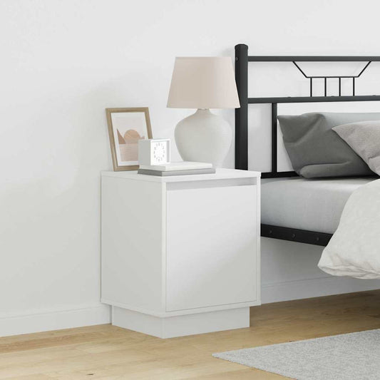 Nachttisch mit 2 pcs Weiß 39 x 34,5 x 50 cm Holzwerkstoff
