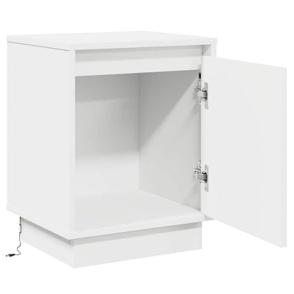 Nachttisch mit 2 pcs Weiß 39 x 34,5 x 50 cm Holzwerkstoff