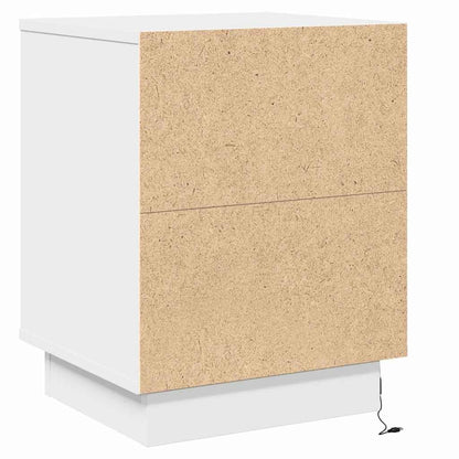 Nachttisch mit 2 pcs Weiß 39 x 34,5 x 50 cm Holzwerkstoff