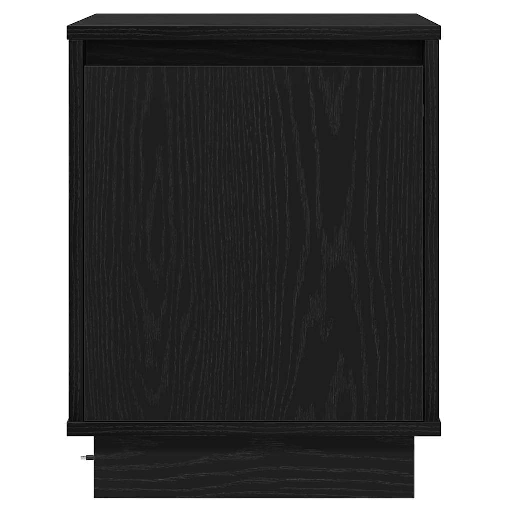 Nachttisch mit Schwarz 39 x 34,5 x 50 cm Holzwerkstoff