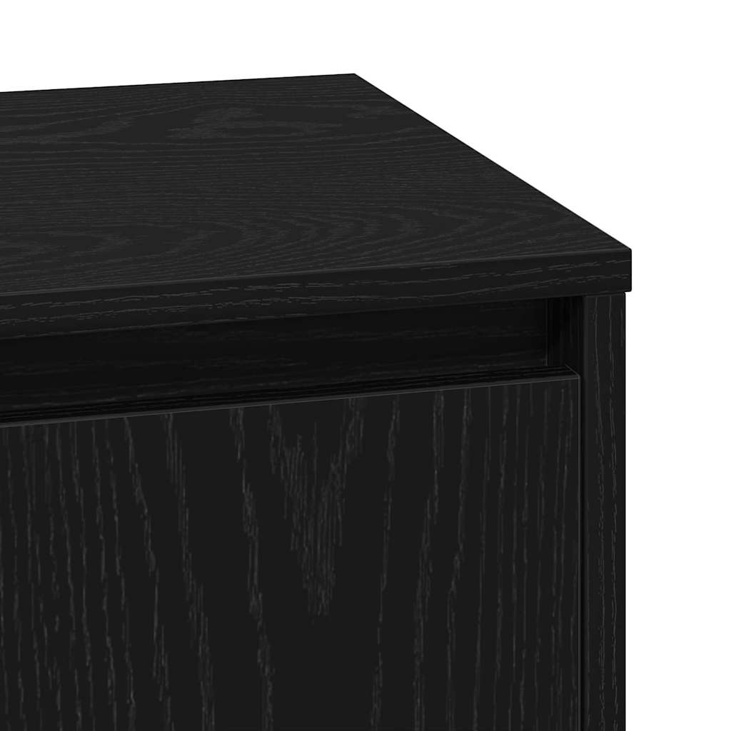 Nachttisch mit 2 pcs Schwarz 39 x 34,5 x 50 cm Holzwerkstoff