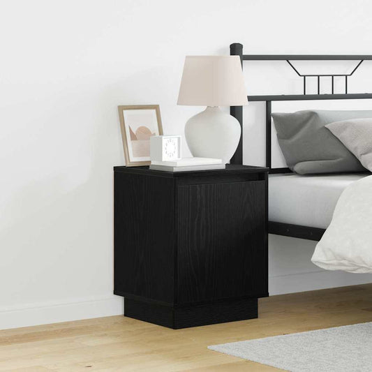 Nachttisch mit 2 pcs Schwarz 39 x 34,5 x 50 cm Holzwerkstoff