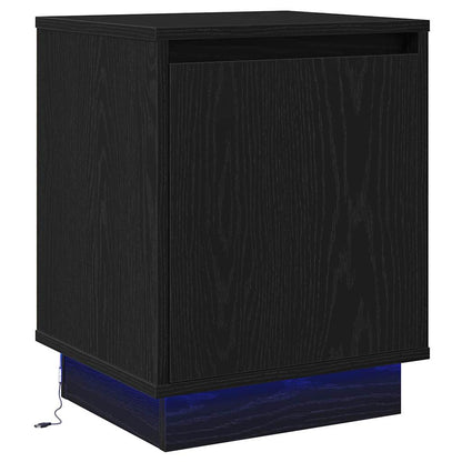 Nachttisch mit 2 pcs Schwarz 39 x 34,5 x 50 cm Holzwerkstoff