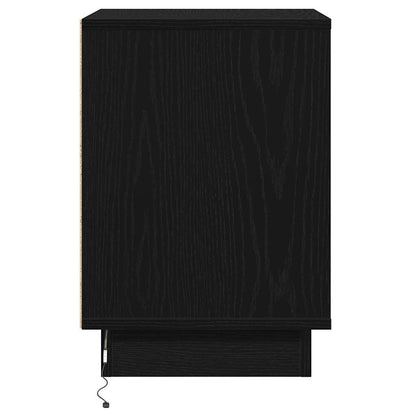 Nachttisch mit 2 pcs Schwarz 39 x 34,5 x 50 cm Holzwerkstoff