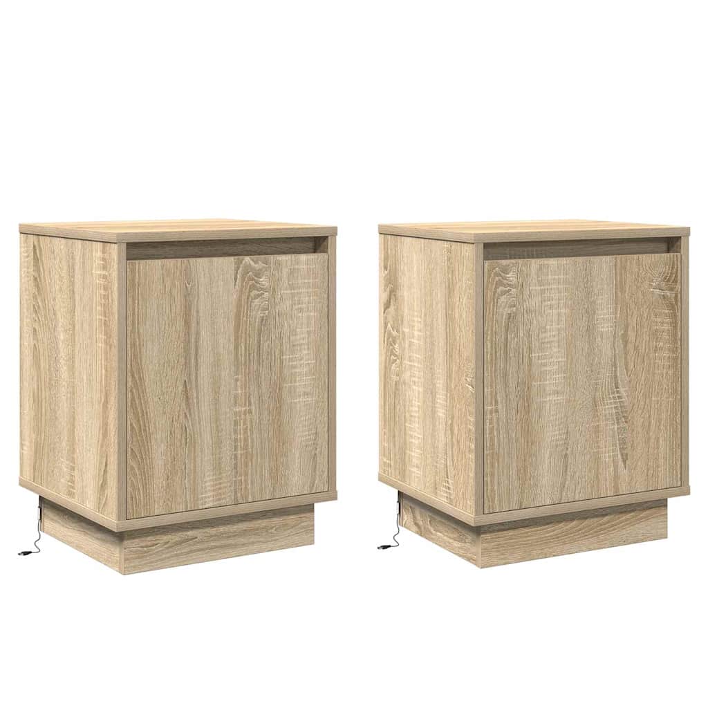 Nachttisch 2 pcs Sonoma Eiche 39 x 34,5 x 50 cm Holzwerkstoff