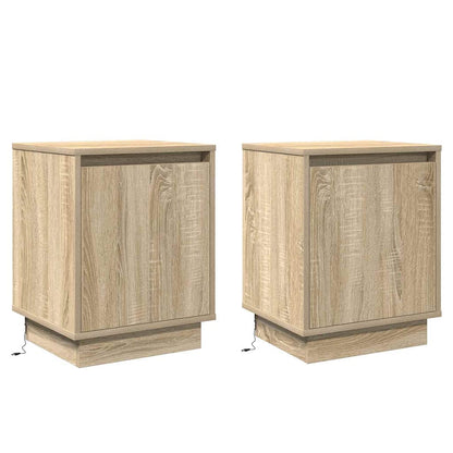 Nachttisch 2 pcs Sonoma Eiche 39 x 34,5 x 50 cm Holzwerkstoff