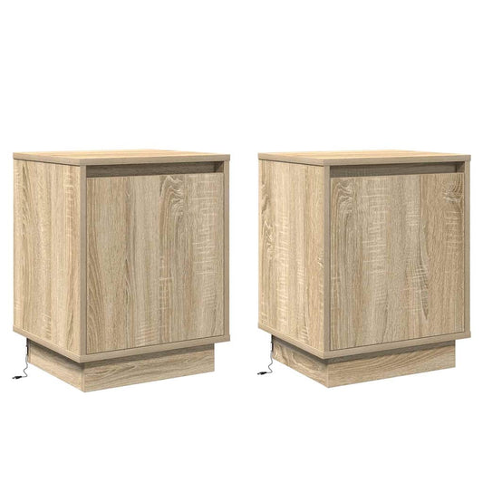 Nachttisch 2 pcs Sonoma Eiche 39 x 34,5 x 50 cm Holzwerkstoff
