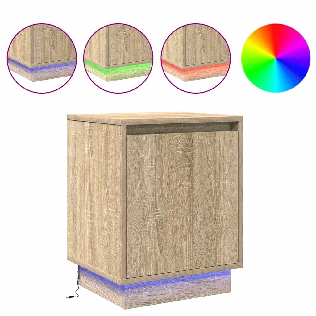 Nachttisch 2 pcs Sonoma Eiche 39 x 34,5 x 50 cm Holzwerkstoff