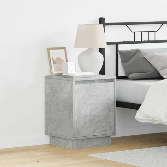 Nachttisch mit 2 pcs Betongrau 39 x 34,5 x 50 cm Holzwerkstoff