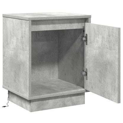 Nachttisch mit 2 pcs Betongrau 39 x 34,5 x 50 cm Holzwerkstoff
