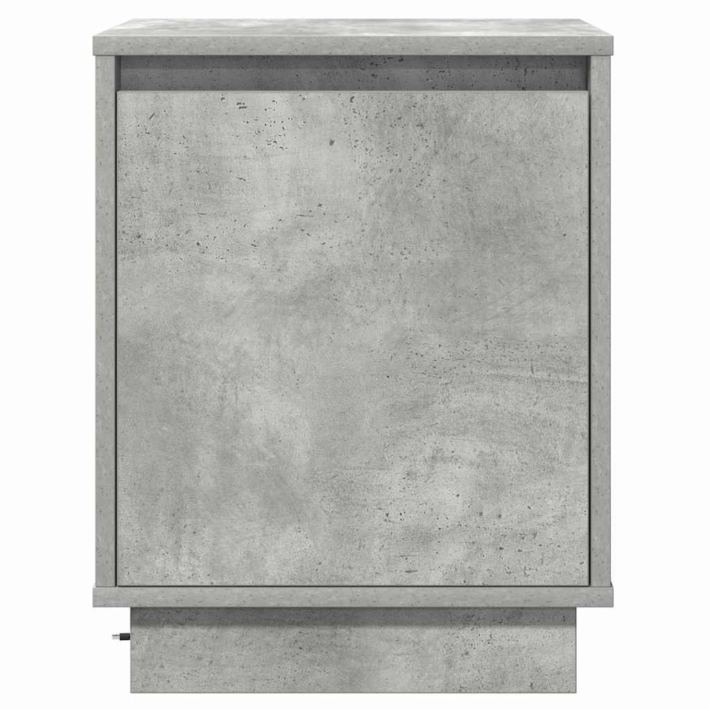 Nachttisch mit 2 pcs Betongrau 39 x 34,5 x 50 cm Holzwerkstoff