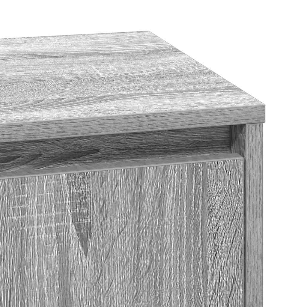 Nachttisch mit 2 pcs Grau 39 x 34,5 x 50 cm Holzwerkstoff