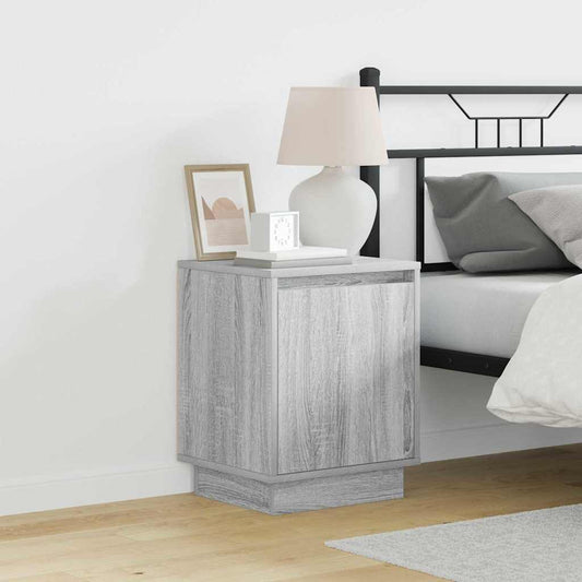 Nachttisch mit 2 pcs Grau 39 x 34,5 x 50 cm Holzwerkstoff