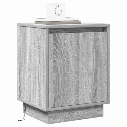 Nachttisch mit 2 pcs Grau 39 x 34,5 x 50 cm Holzwerkstoff
