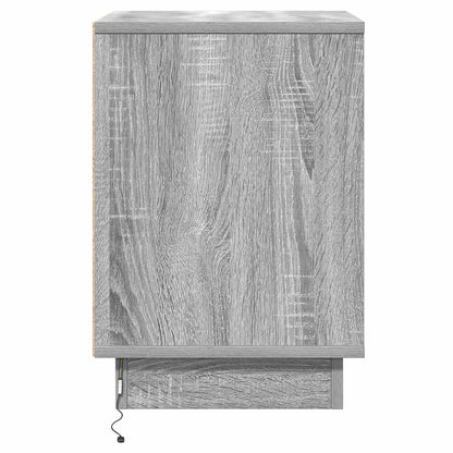 Nachttisch mit 2 pcs Grau 39 x 34,5 x 50 cm Holzwerkstoff